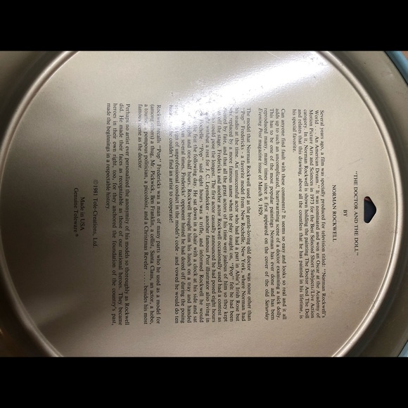 Norman Rockwell Tin Plate - Picture 4 of 4